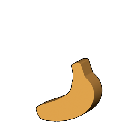 バナナ型コマ