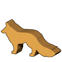 きつね型コマ(立)