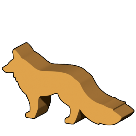 きつね型コマ(立)