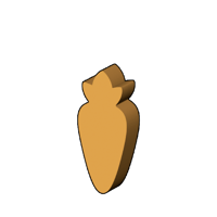 ニンジン型コマ