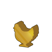 金のメンドリ型コマ