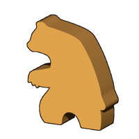 クマ型コマ(立)