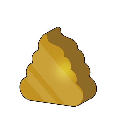 金のうずまき型コマ