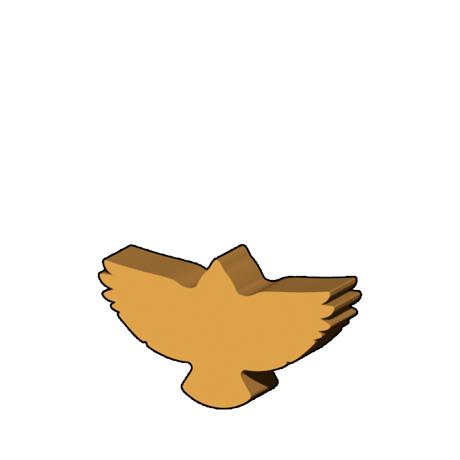 飛ぶ鳥型コマ
