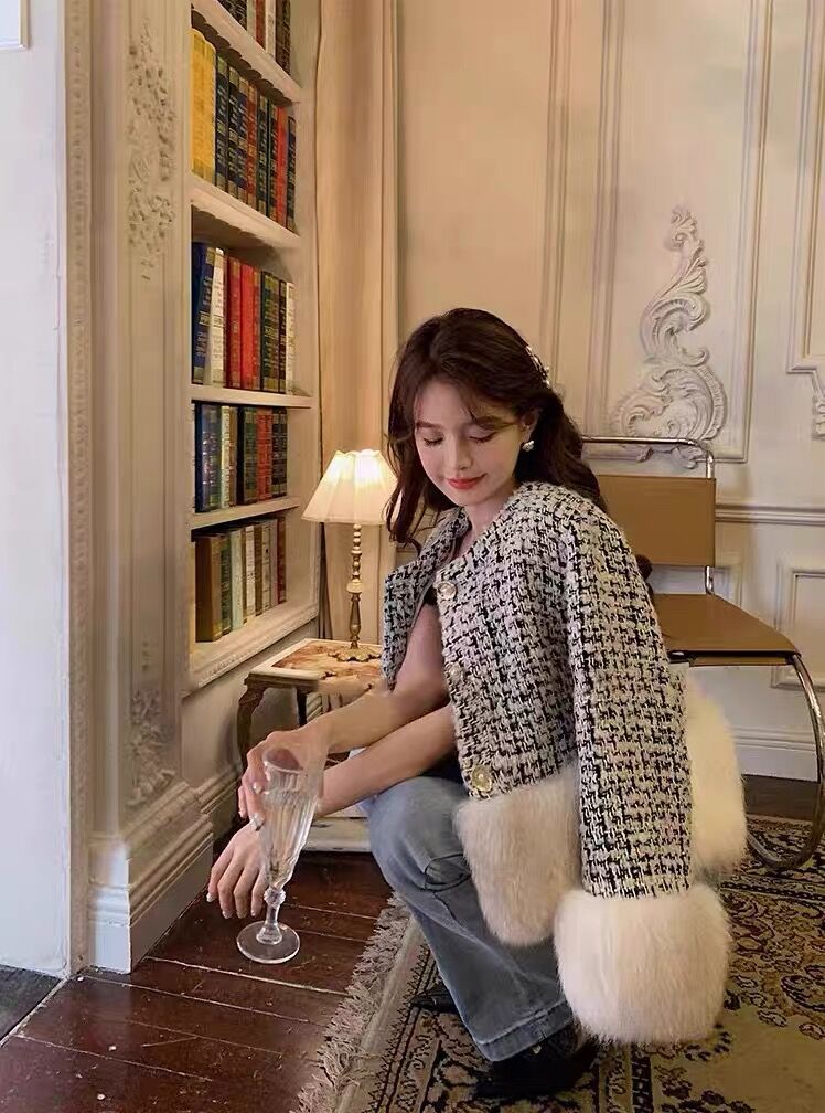 リアルファーツイードジャケット | HANNA CLOSET online