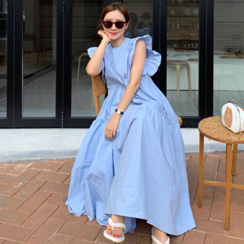 ショルダーフリルロングワンピース | HANNA CLOSET online
