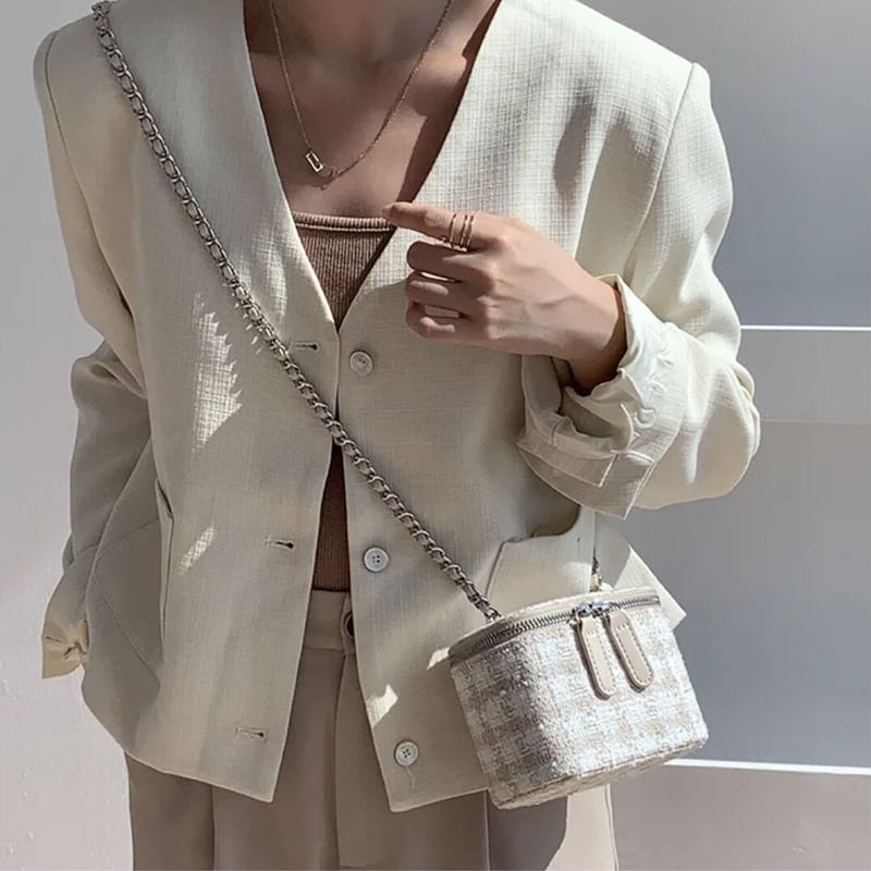 はなみみ apres jour×Miridy】ツイードバニティバッグ（ショルダーバッグ