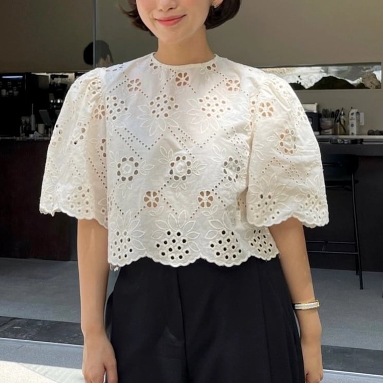 トップス HANNA Flower lace tops | HANNA CLOSET online