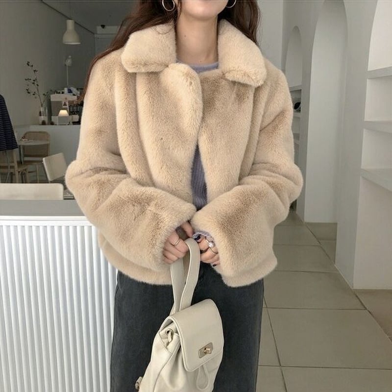 Eaphi ECOFUR SHORT JACKET ファー ジャケット eco fur short jacket