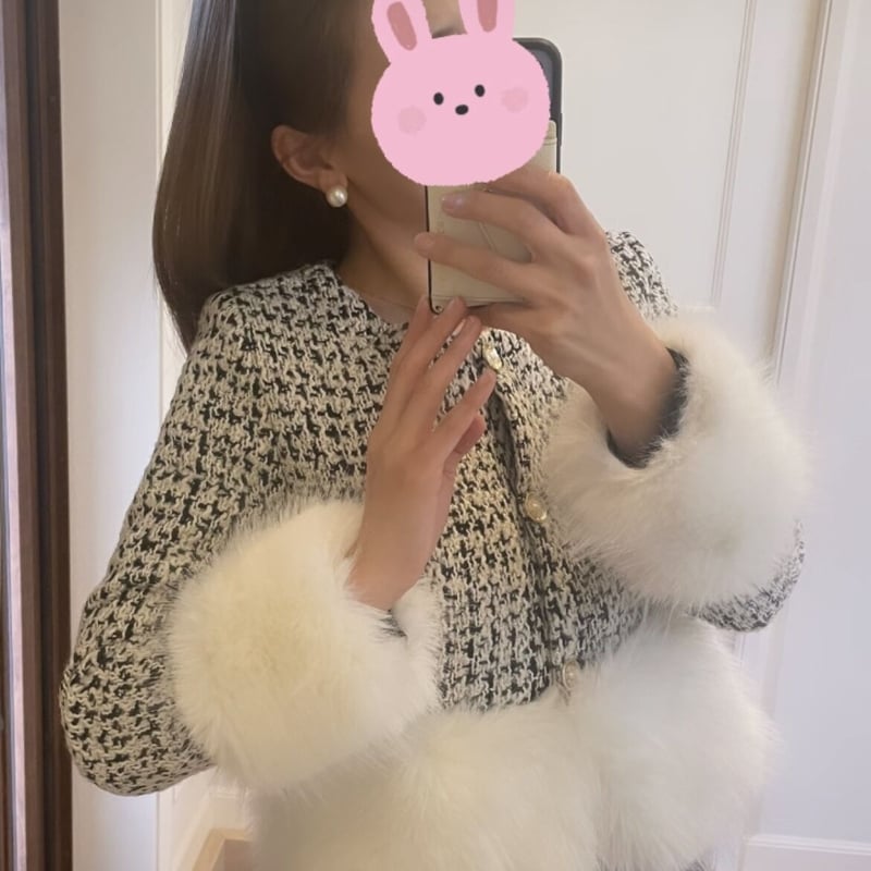 リアルファーツイードジャケット | HANNA CLOSET online