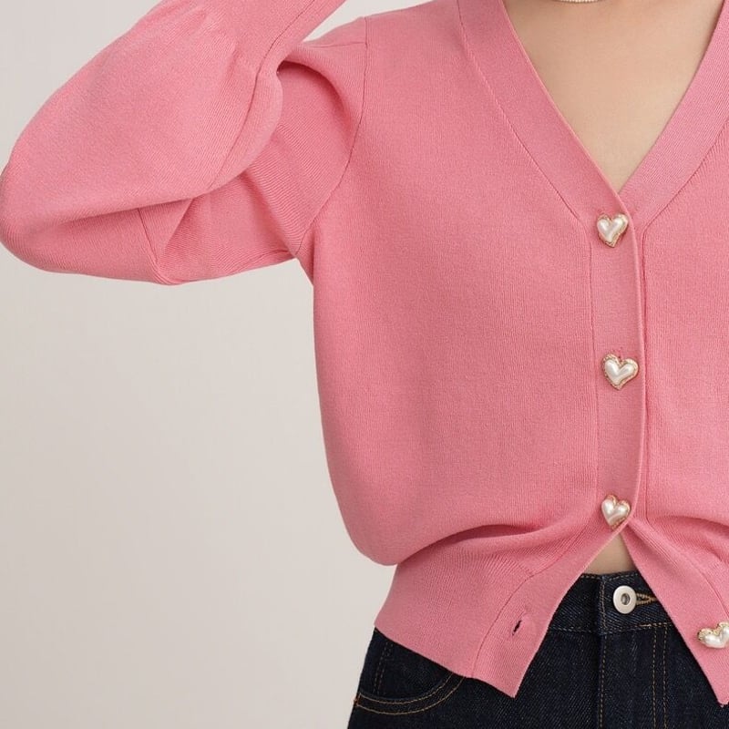 ボタンハートカーディガン♡ | HANNA CLOSET online ボタンハートカーディガン♡ | HANNA CLOSET online
