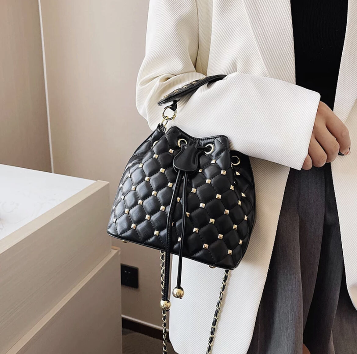 ネイバーフッド巾着 NEIGHBORHOOD ネイバーフッド 23SS SPIDERWEB DRAWSTRING BAG