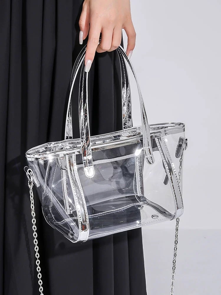 花ちゃんバッグ リピートアナグラム ロゴ型押し PVC 白 楽天市場】痛バッグ ショルダーバック レディース トートバック