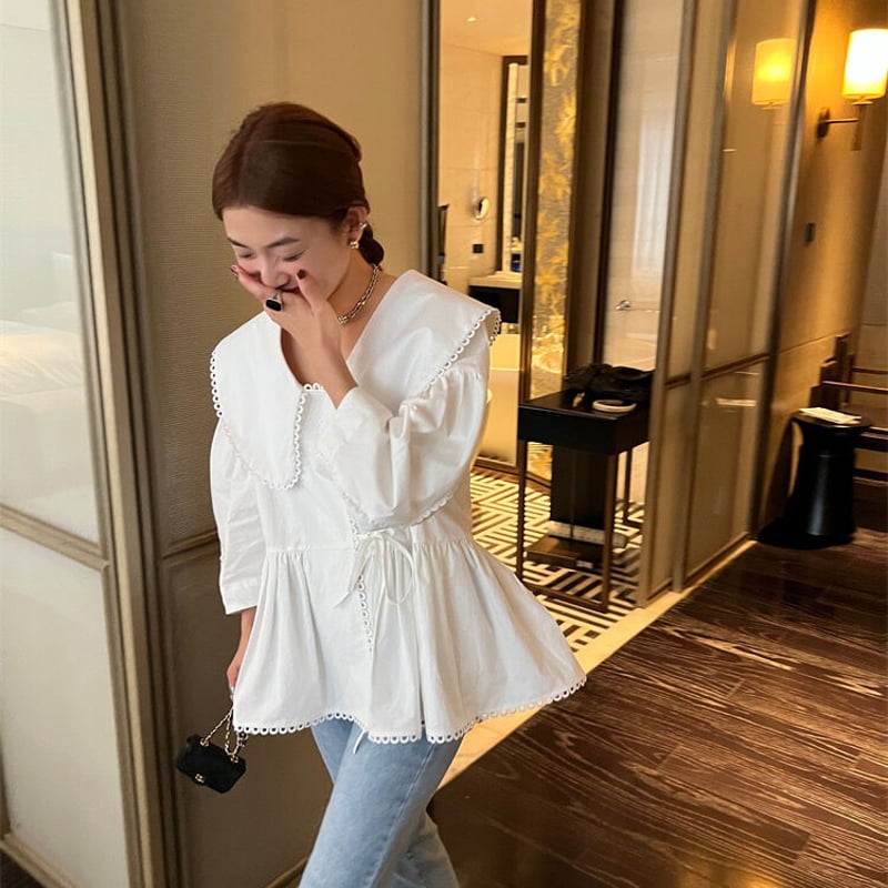 ロマンティックホワイトブラウス | HANNA CLOSET online