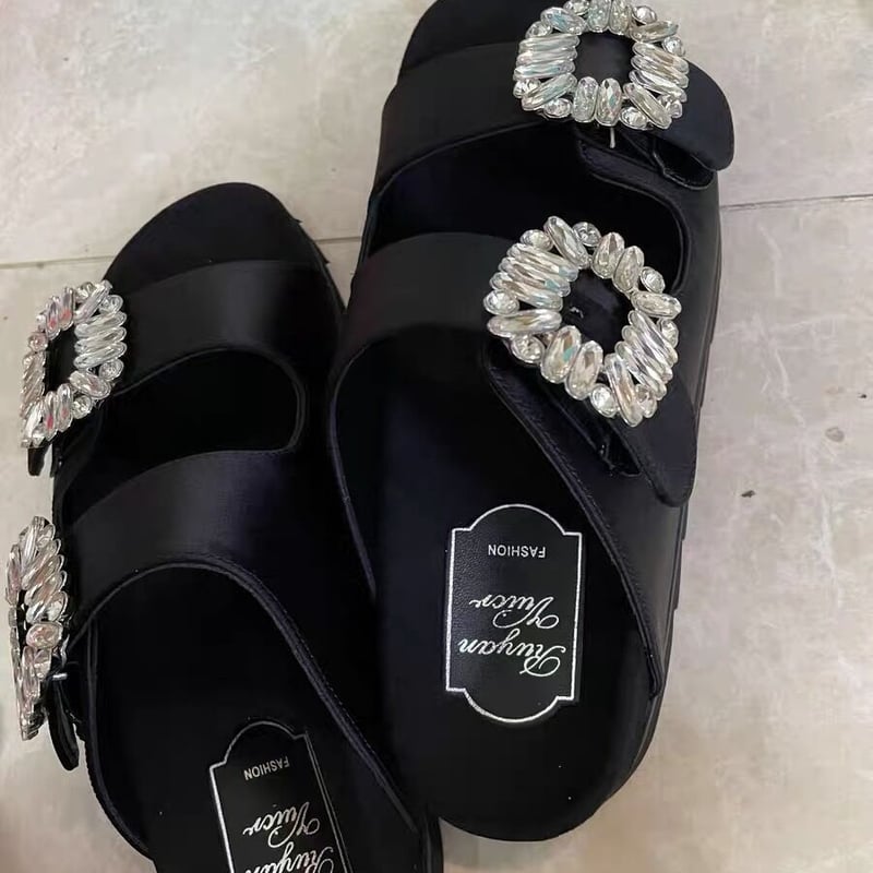 OHGA めでたく オオガ BIJOU SANDAL ビジューサンダル M 