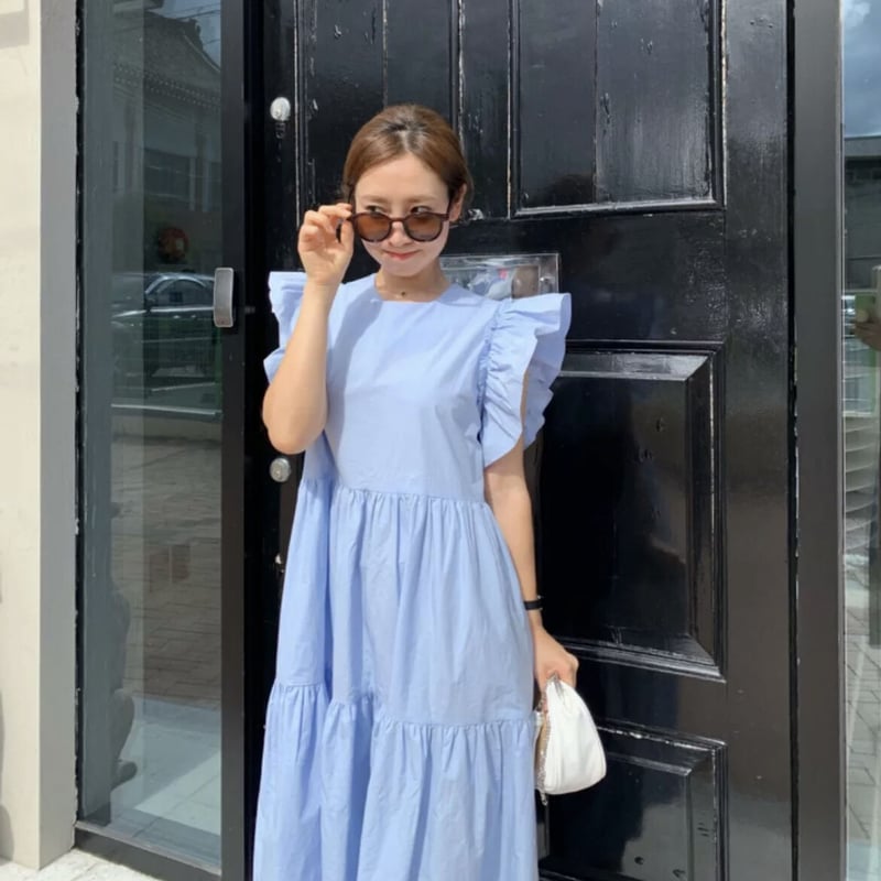ブルーフリルワンピース♡ | HANNA CLOSET online