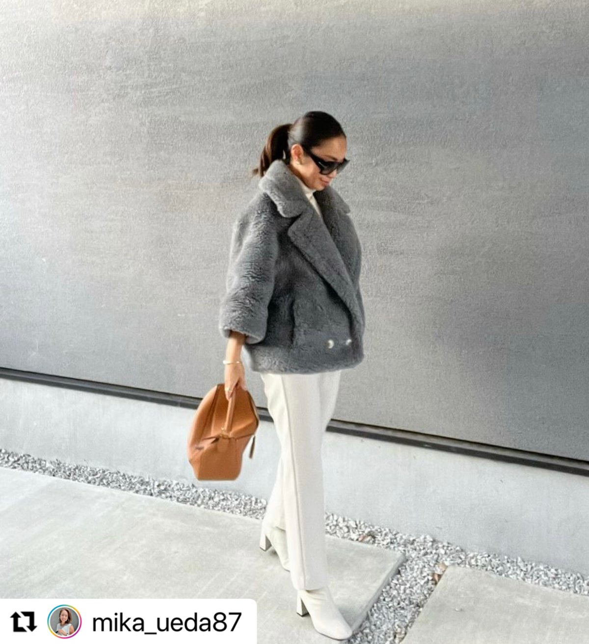 half sleeve bear coat | HANNA CLOSET online