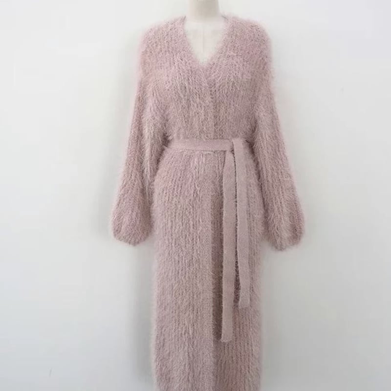 シャギーロングカーディガン シャギーニットロングカーディガン | HANNA CLOSET online