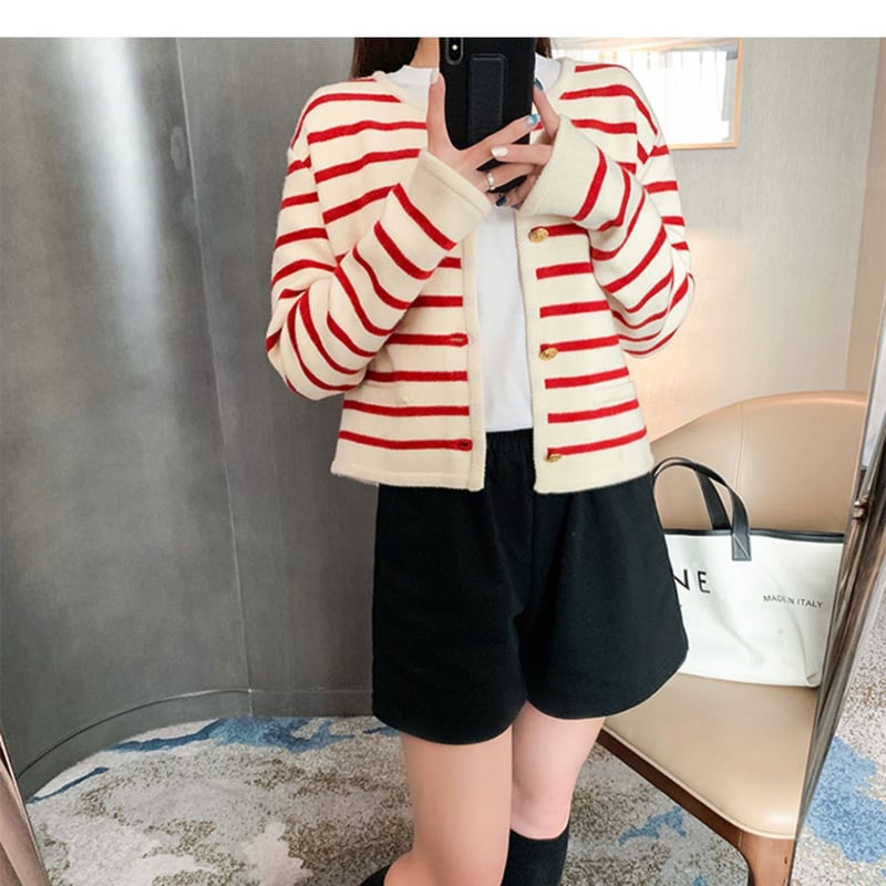 マリンボーダーカーディガン | HANNA CLOSET online