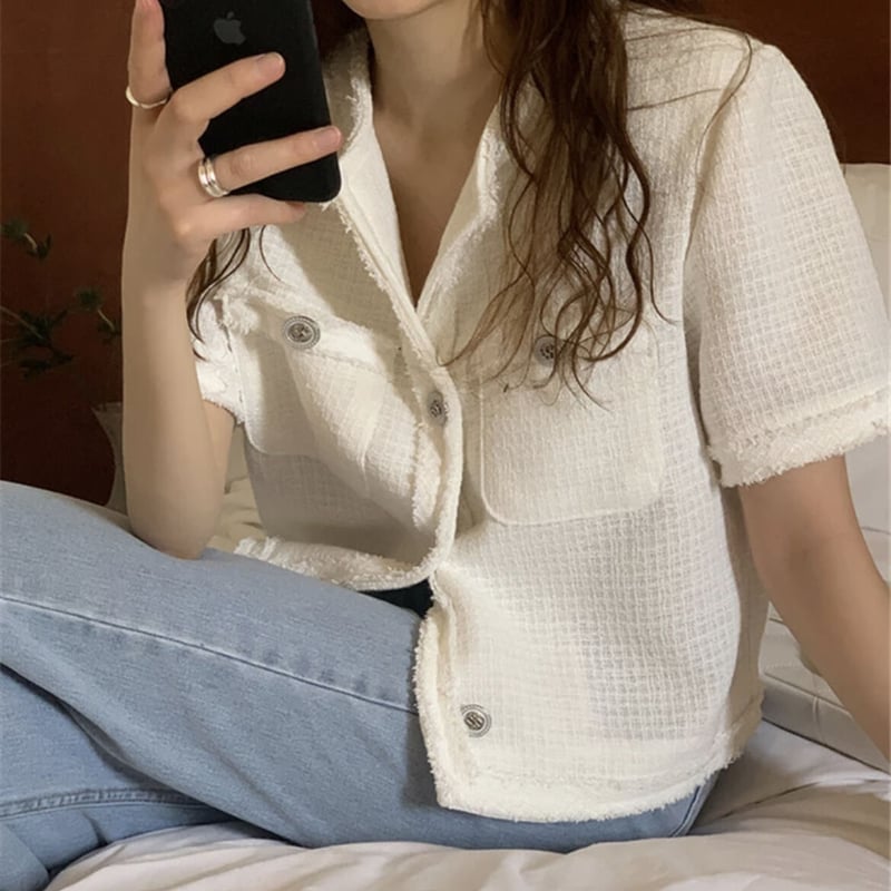 半袖サマーツイードジャケット | HANNA CLOSET online 半袖サマーツイードジャケット | HANNA CLOSET online