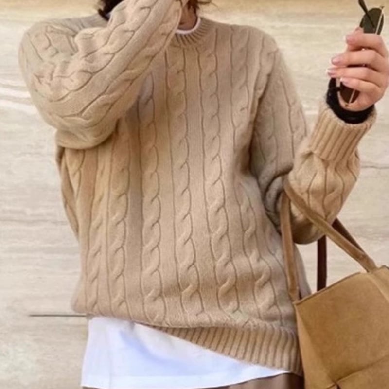 MARGARET HOWELL キャメル ケーブルニット トップス 2 キャメルケーブルニット | HANNA CLOSET online
