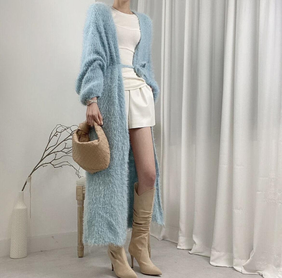 シャギーニットロングカーディガン | HANNA CLOSET online