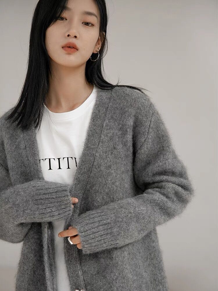 ハートボタングレーガーディガン | HANNA CLOSET online
