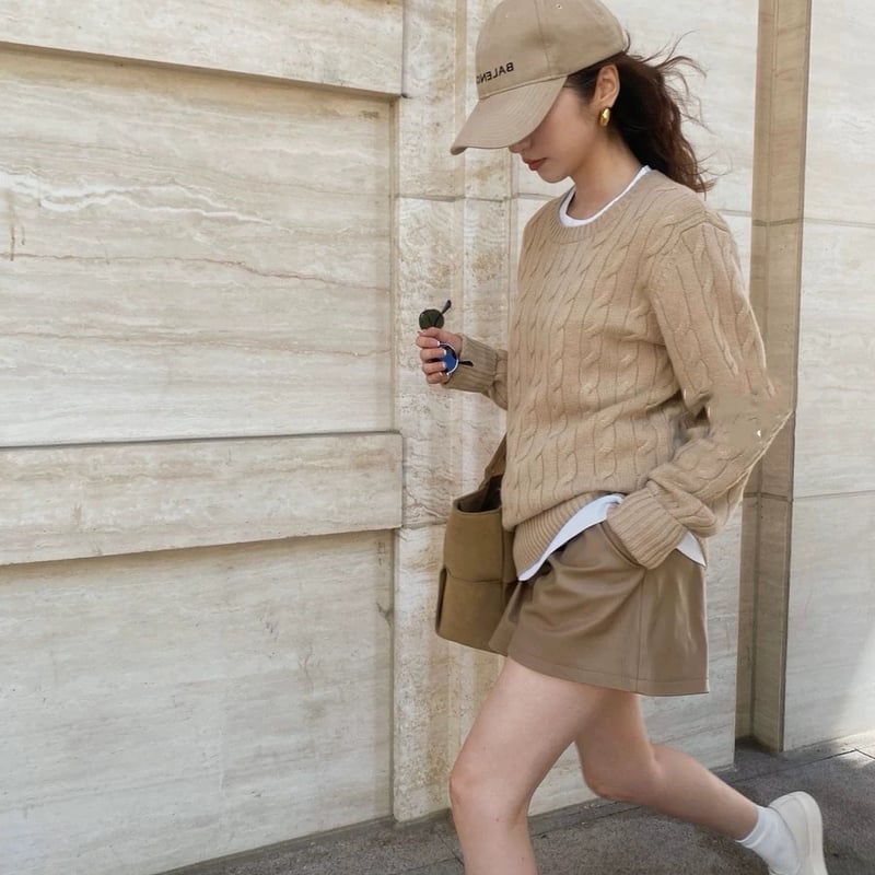 キャメルケーブルニット | HANNA CLOSET online