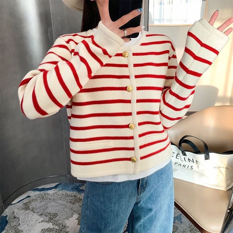 マリンボーダーカーディガン | HANNA CLOSET online