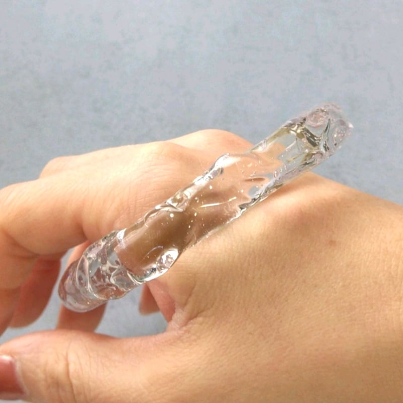 氷のガラス - Clear Glass Bangle - ガラスの氷Clear Glass BangleSサイズNo.2028