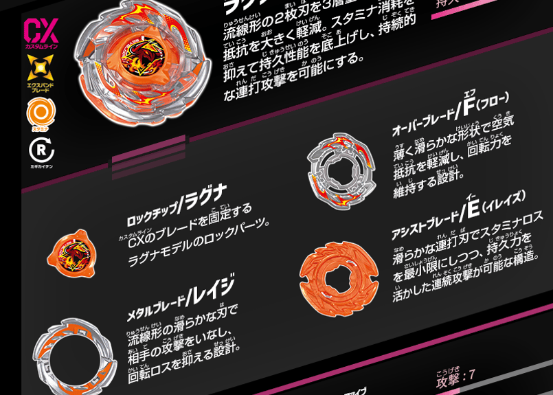 タカラトミー ベイブレードX(BEYBLAFE X) CX-15 ラグナレイジFE4-55Y
