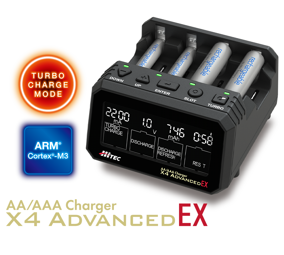 自動車 Hitec X4 ADVANCED II AA/AAA Charger Hitec X4 Advanced Battery Charger « Big Squid RC – RC Car