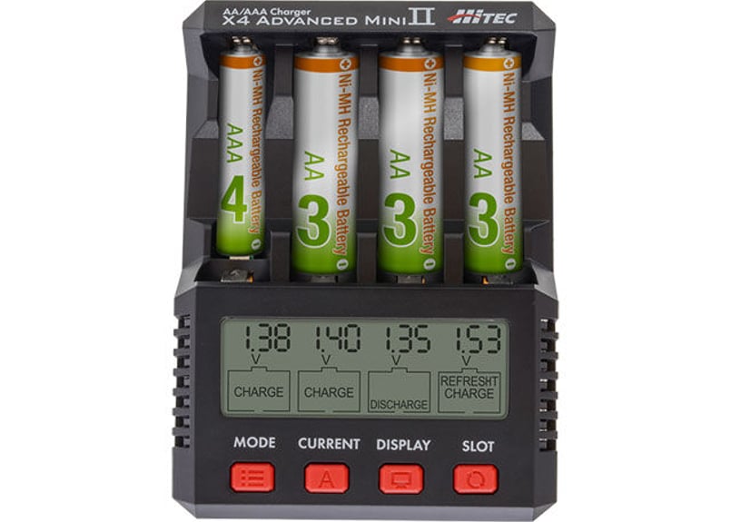 ハイテック　AA/AAA Charger X4 ADVANCE 2 ミニ四駆 AA/AAA Charger X4 Advanced Mini Ⅱ［ AA/AAA チャージャー X4