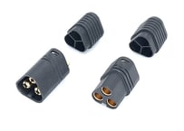 SQUARE　ブラシレスモーター用3連コネクター　1ペア　Triple Connecter for Brushless motor Black 1Pair