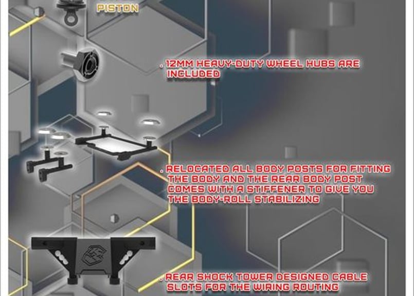 3Racing Sakura D6 Sport Fibre Glass Version -