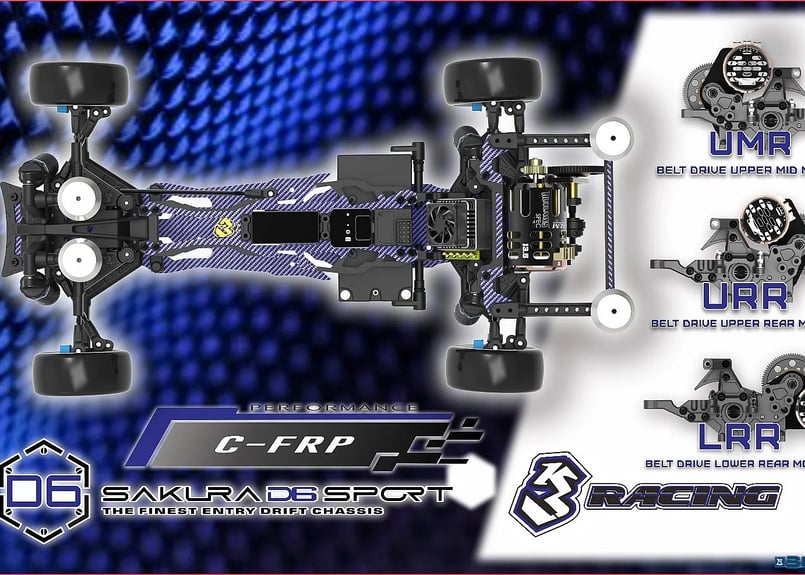 3RACING Sakura D6 Sport Carbon Graphite Version 3RACING Sakura D6 Sport Carbon Graphite Version