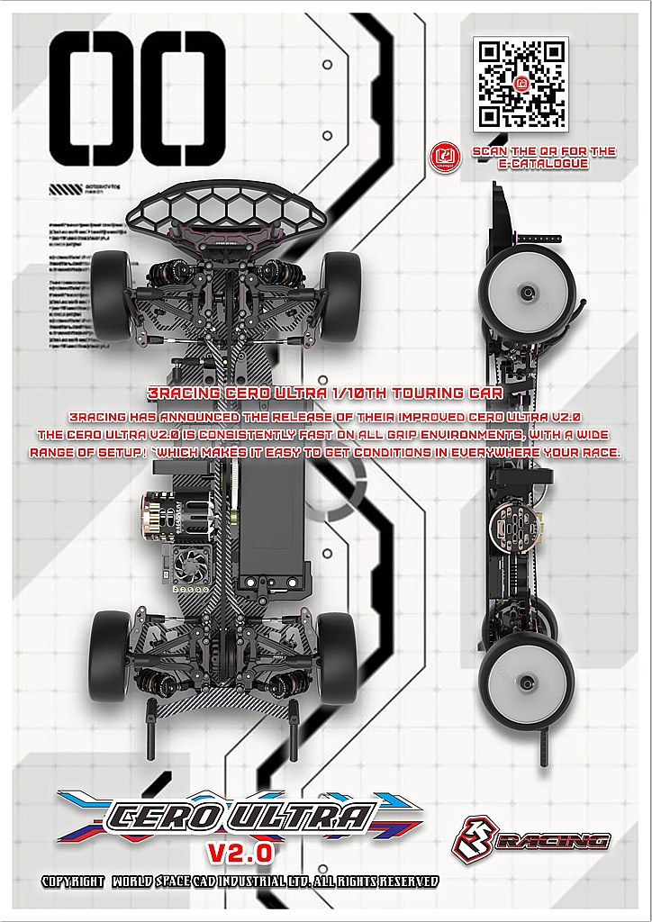 3Racing 1/10 CERO ULTRA-ACE(Aluminum chassis ed 3Racing 1/10 CERO ULTRA-ACE(Aluminum chassis ed