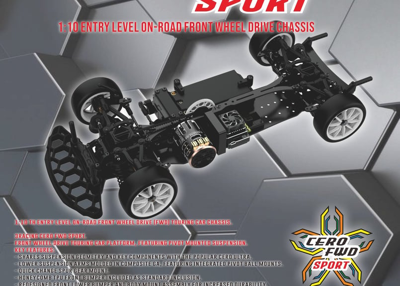 3Racing 1/10 CERO FWD SPORT TOURINGCAR【KIT-CERO