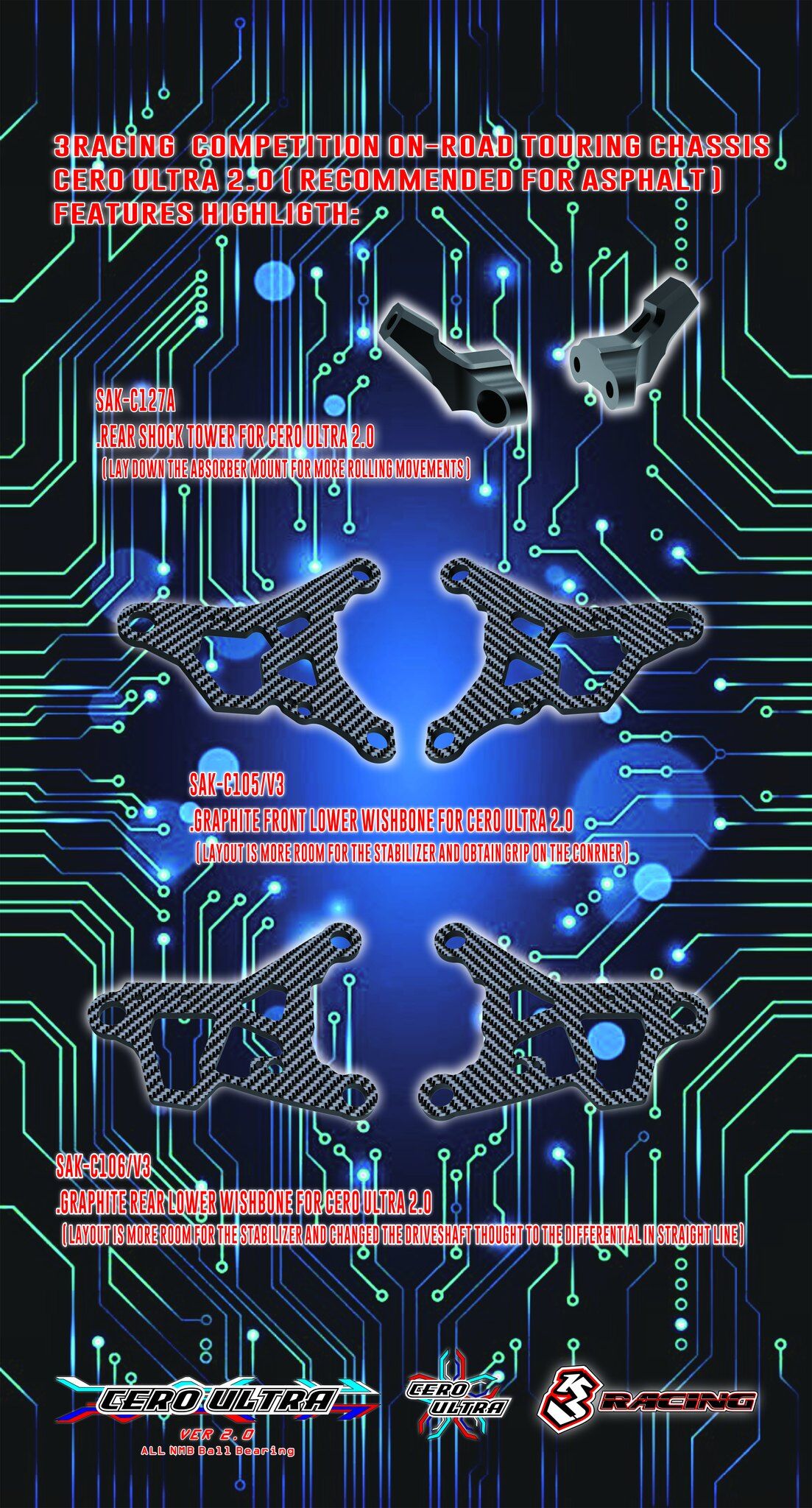 3Racing KIT-CERO ULTRA VER2.0 TOURING CAR | War