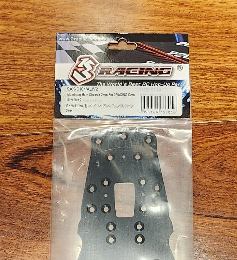 3Racing SAK-C104/AL/V2 Aluminum Main Chassis 2m