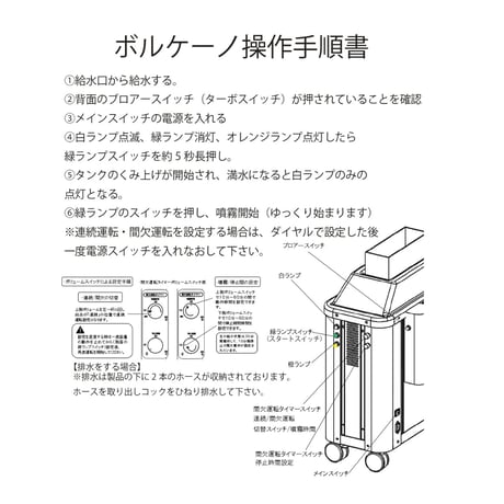 e-WASH 大型ミスト噴霧機 ボルケーノ