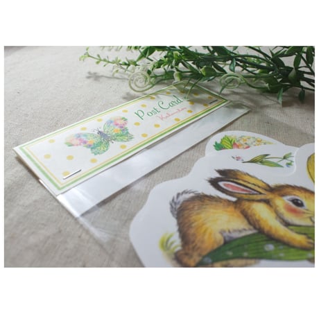 動物の型抜きポストカード　3種