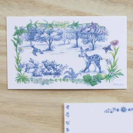 メッセージカード　ANIMALS FOREST 動物たちの森