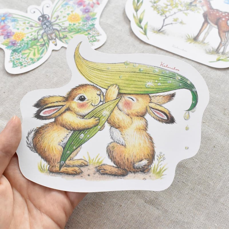うさぎの型抜きカード | Kalanchoe 雑貨店