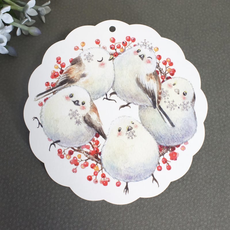 シマエナガの型抜きカード | Kalanchoe 雑貨店