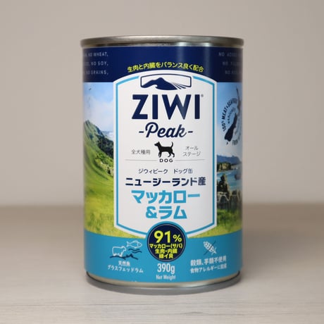 ZIWIpeak ドッグ缶 マッカロー＆ラム 390g