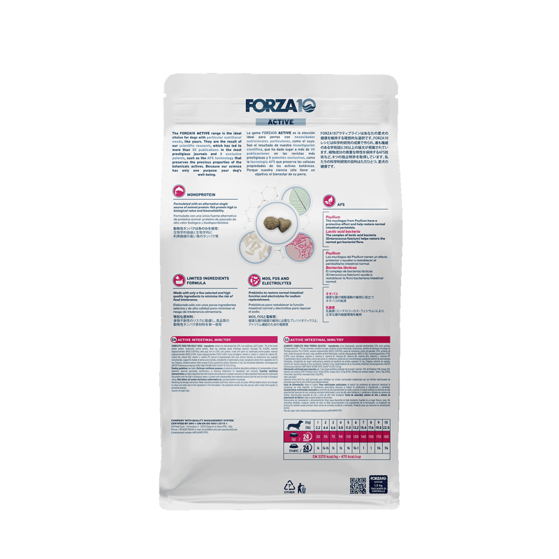 フォルツァ10 インテスティナルアクティブ 250g/1.5kg お腹の弱い子の