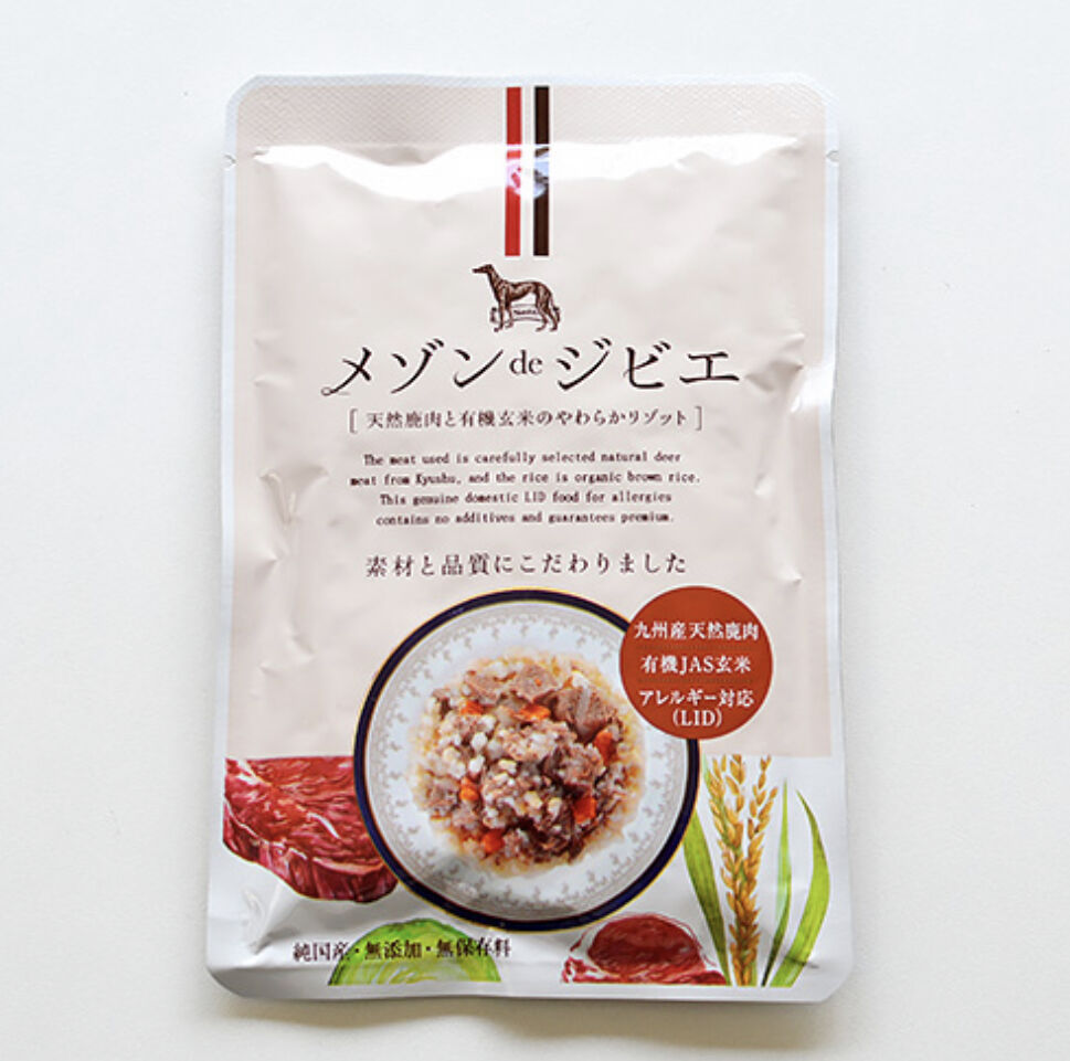 メゾン de ジビエ 天然鹿肉と有機米のドッグフード 天然鹿肉と有機玄米のやわらかリゾット(栄養強化・食欲増進