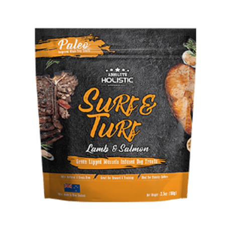 ABSOLUTE  エアドライ サーフターフ  ラム＆サーモン 100g/1kg