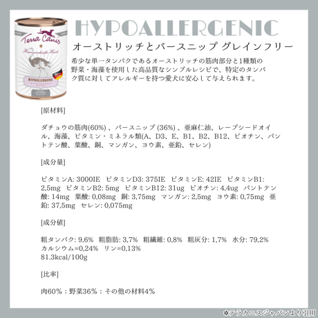 Terra Canis ハイポアルジェニックシリーズ 400g